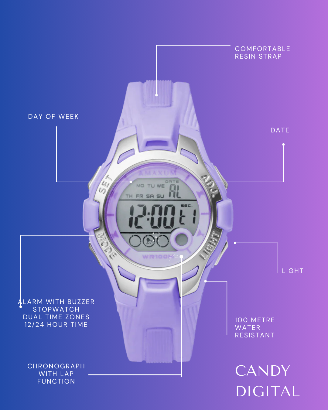 Candy Purple Digital Watch