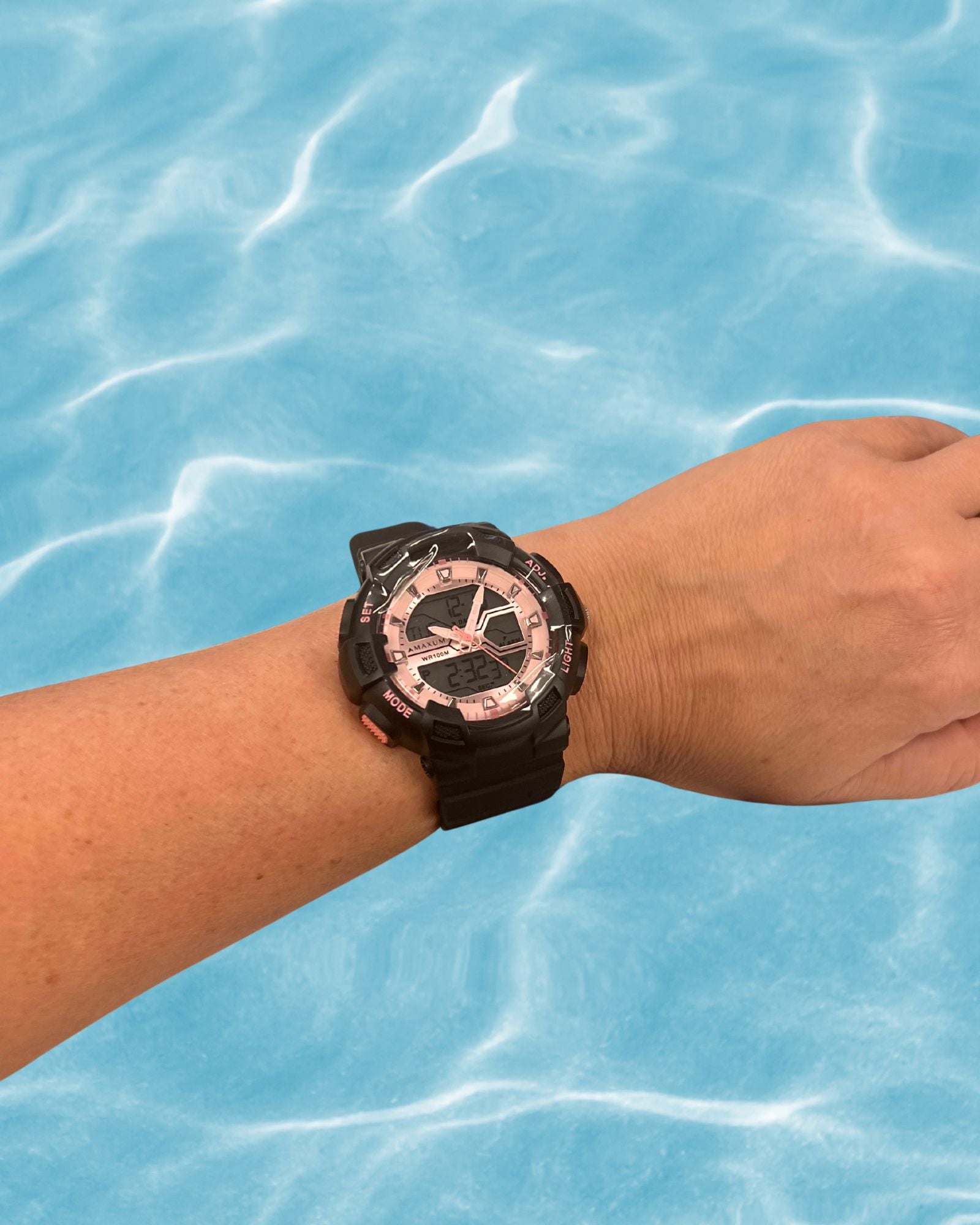 Spectre Black and Pink Analogue Digital Unisex Watch