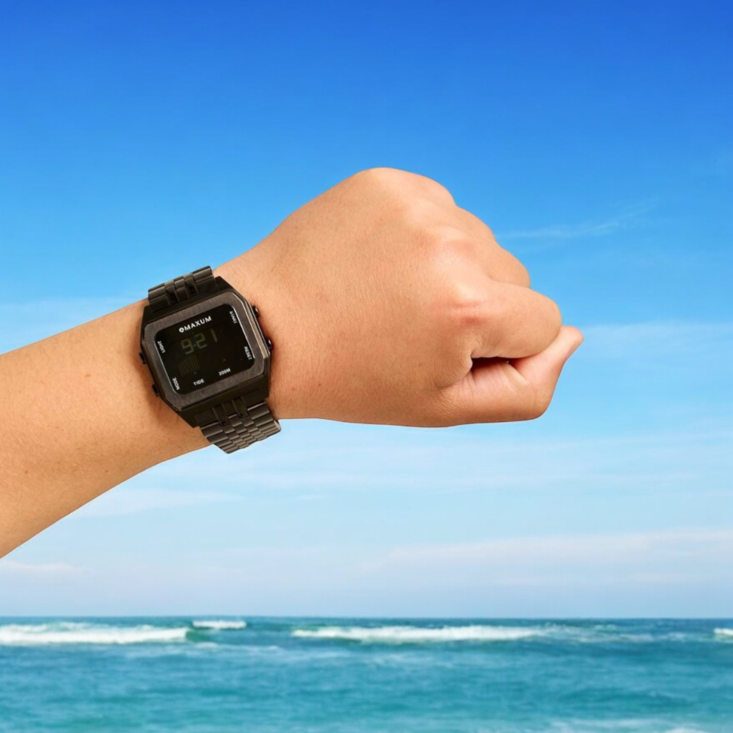 Raglan Black Set - Includes Black Bracelet Tide Watch and Black Silicone Strap