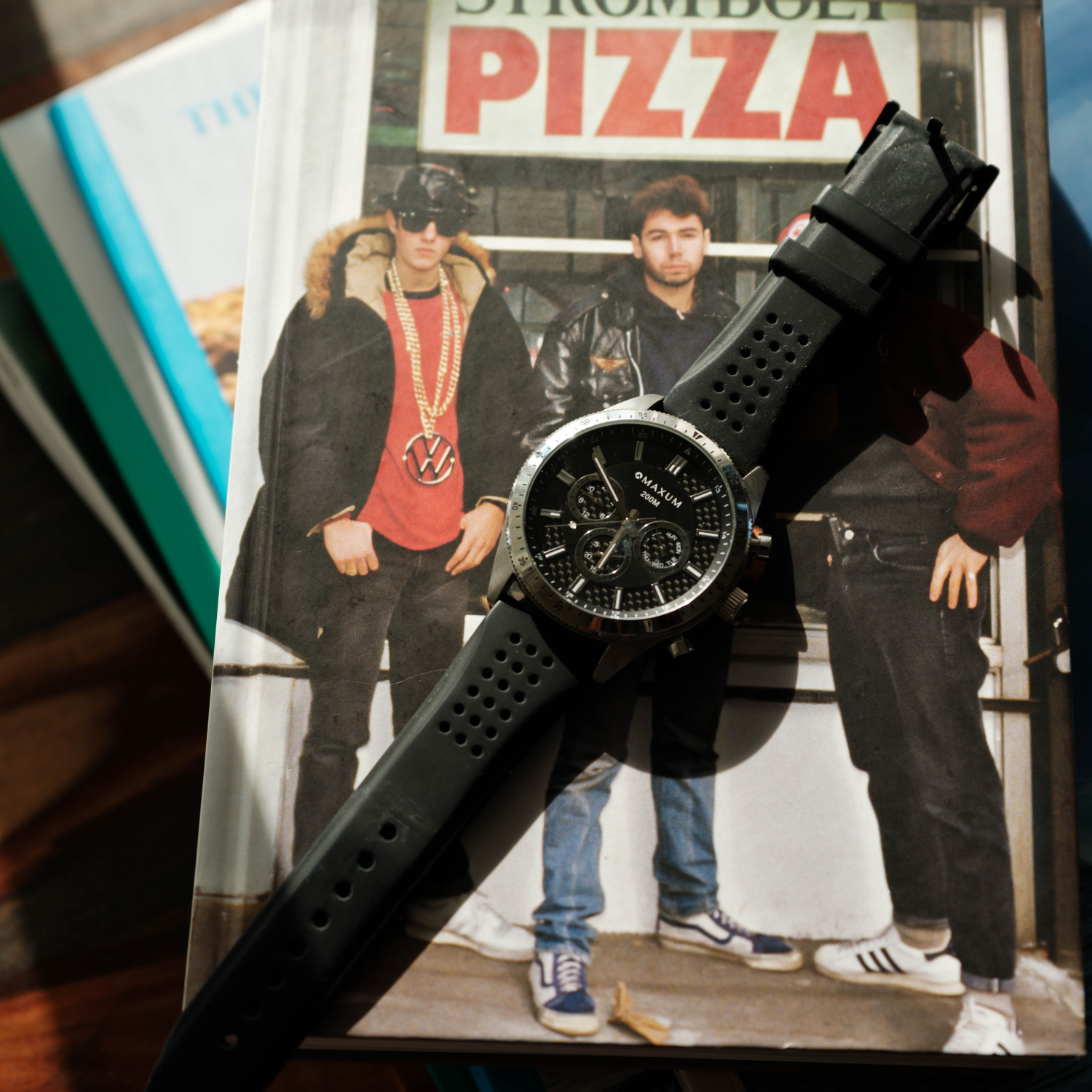 Lansdowne Multifunction Analogue Watch – Silver-Tone Case, Black Dial & Black Silicone Strap