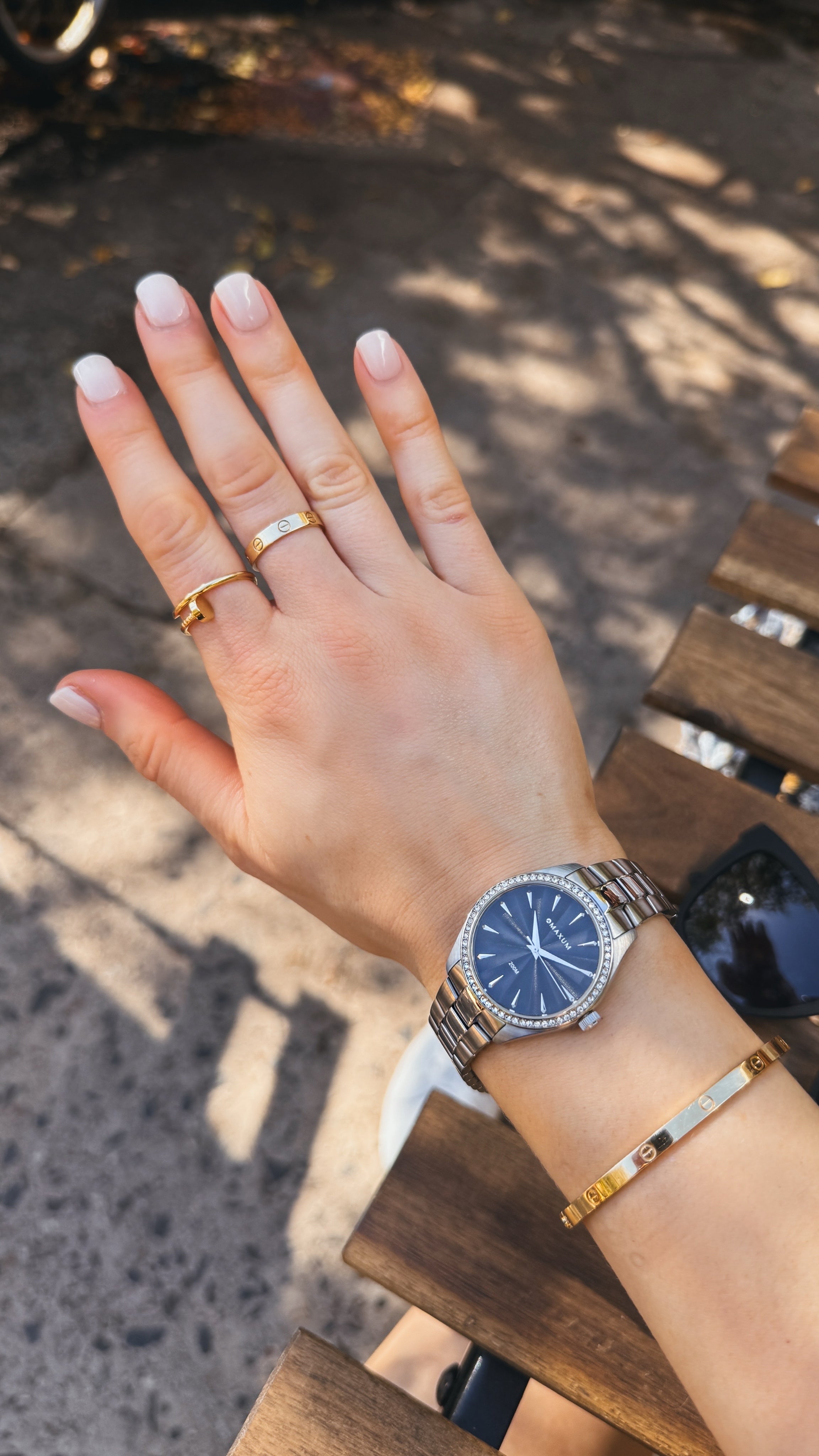 Sydney Silver Box Set -Includes Black Crystal Leather Band Watch with Silver Bracelet Strap