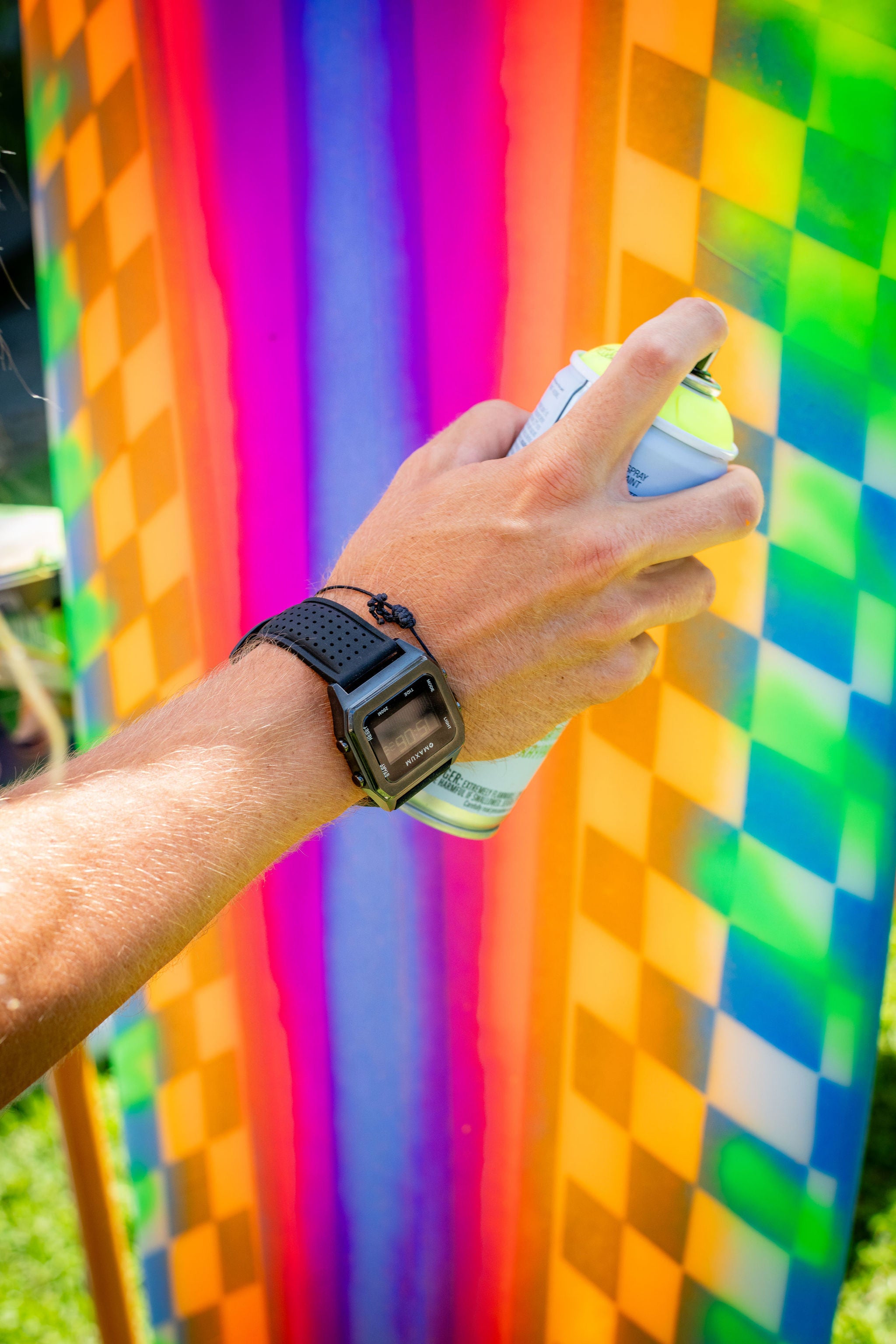 Raglan Digital Square Unisex Tide Watch– Gun Metal Case, Black Dial & Black Silicone Strap