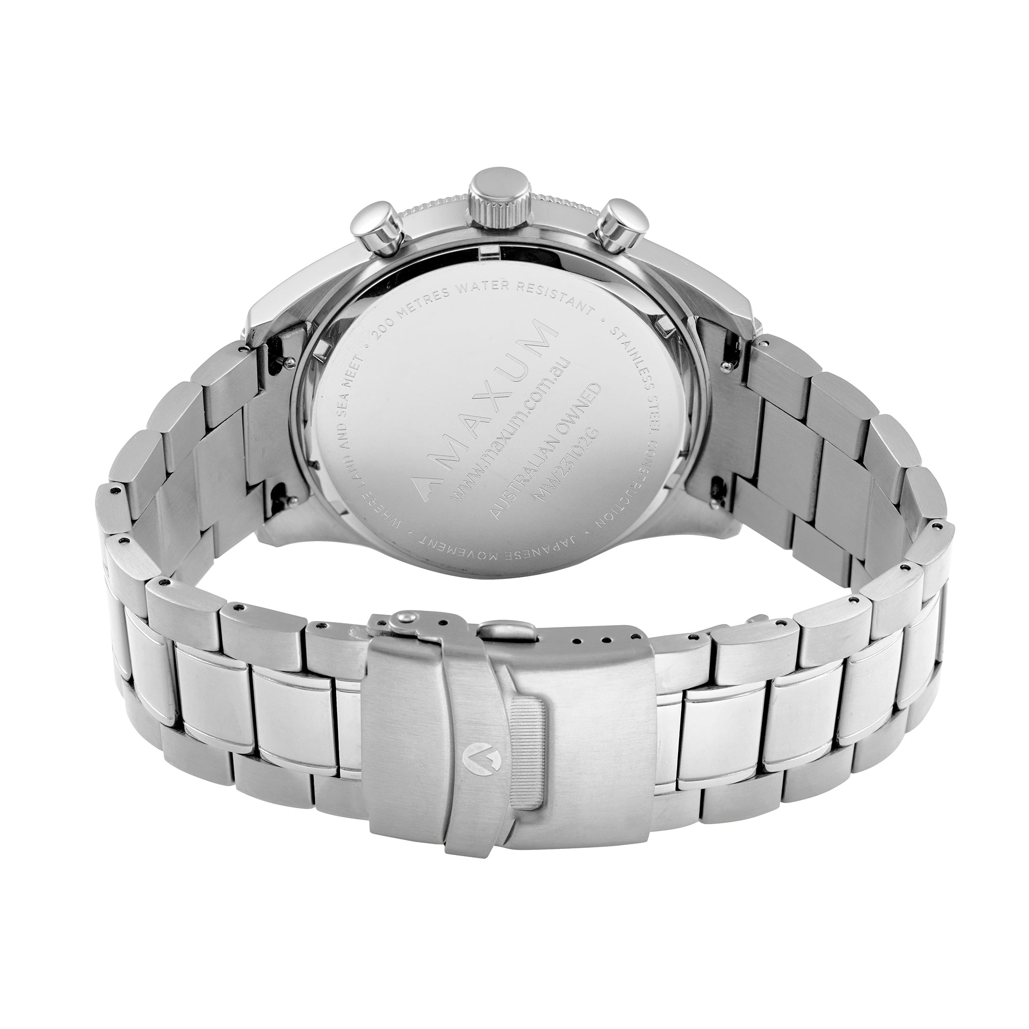 Lansdowne Multifunction Analogue Watch – Black Dial, Silver-Tone Case & Bracelet