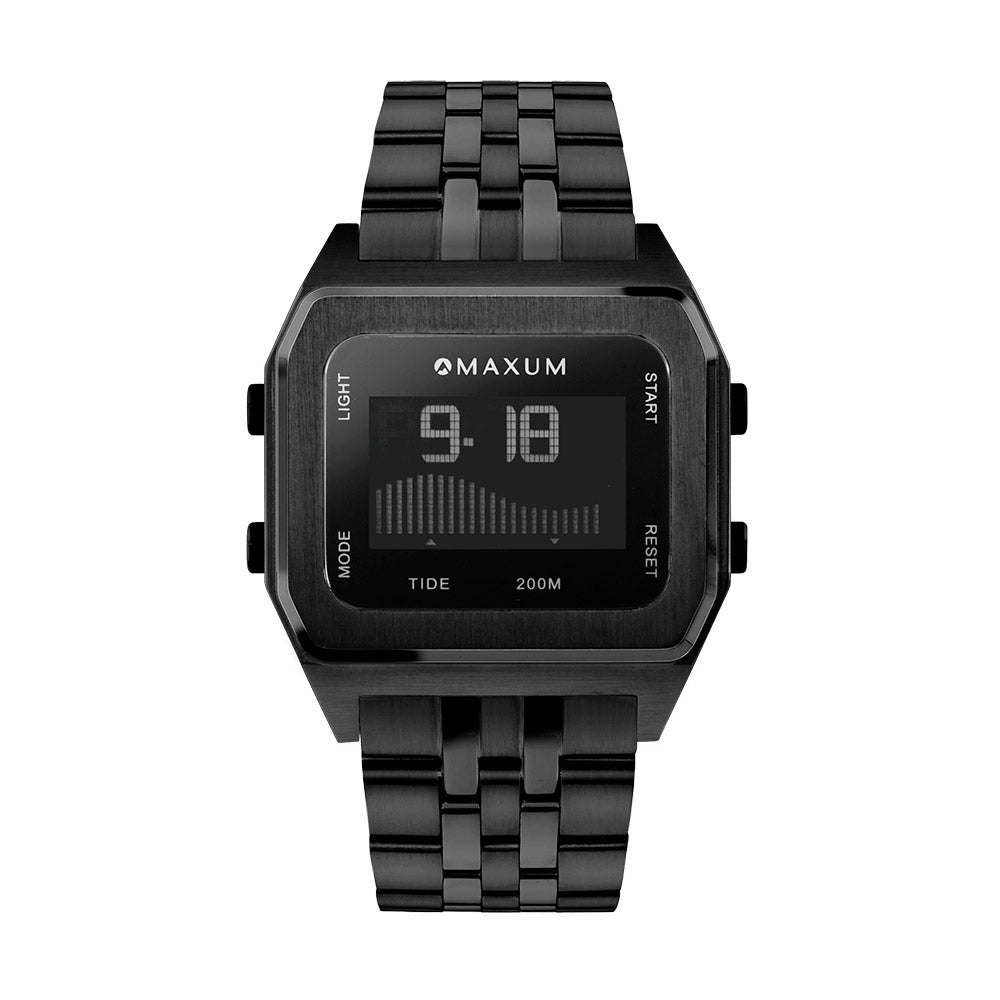 Raglan Black Set - Includes Black Bracelet Tide Watch and Black Silicone Strap