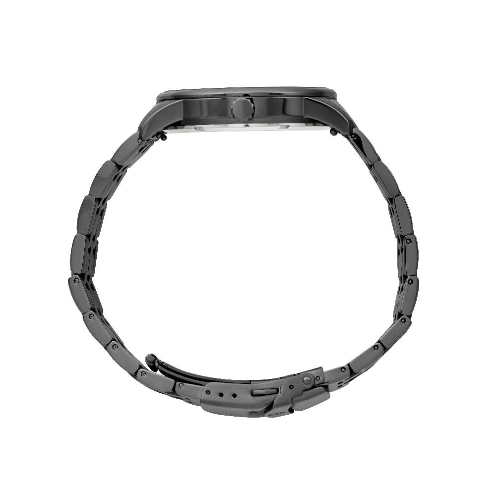 Taylor Steele Analogue Dual Time Zones – Black Dial, Black Case & Black Bracelet Watch