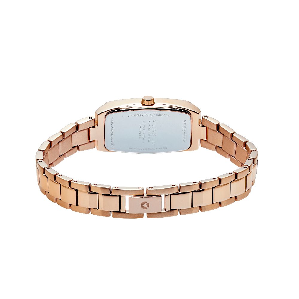 Fanta Re-Issue Analogue Rectangular Watch – Rose Gold Case, White Dial & Rose Gold Bracelet