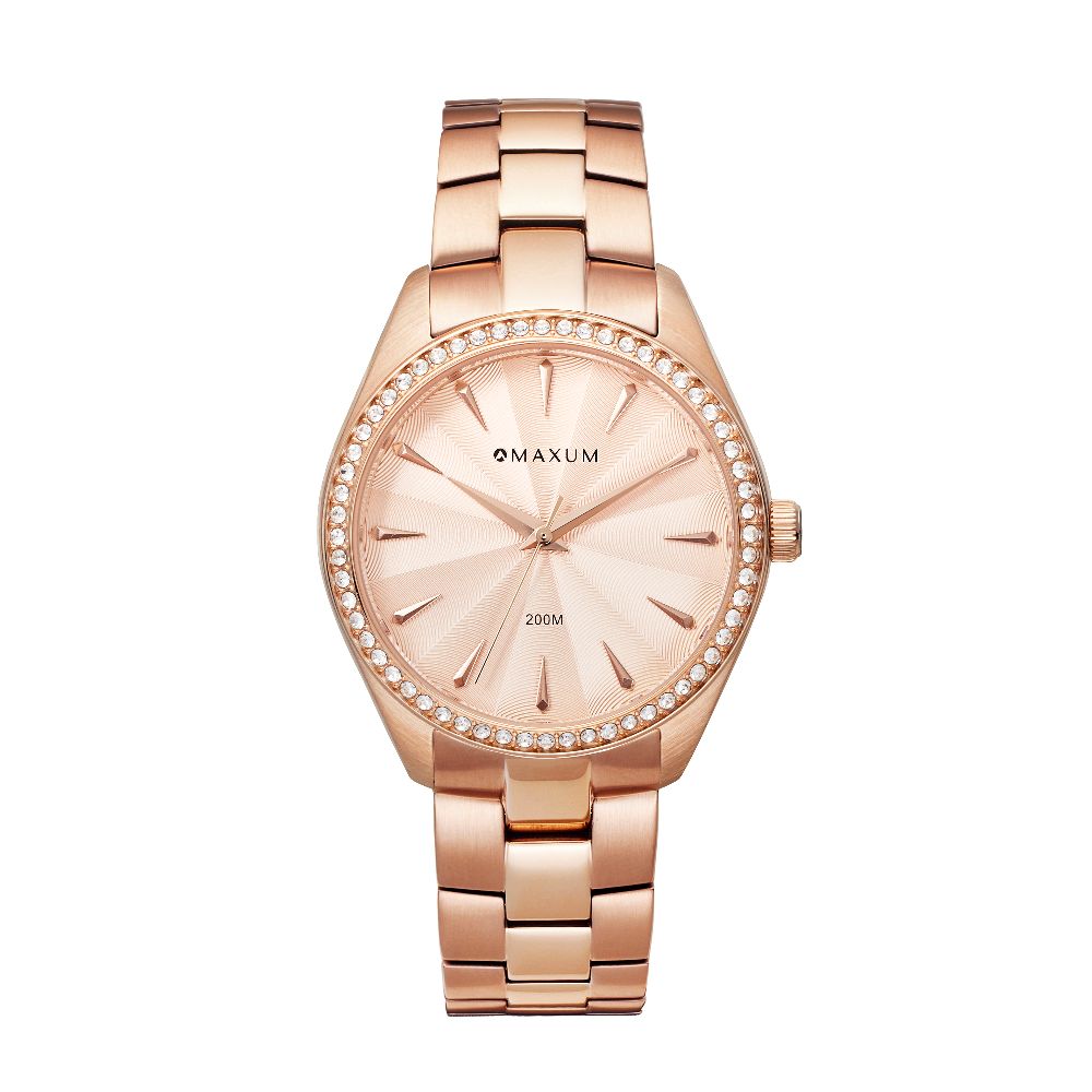 Sydney Rose Gold Box Set -Includes Rose Watch with Black Leather Strap