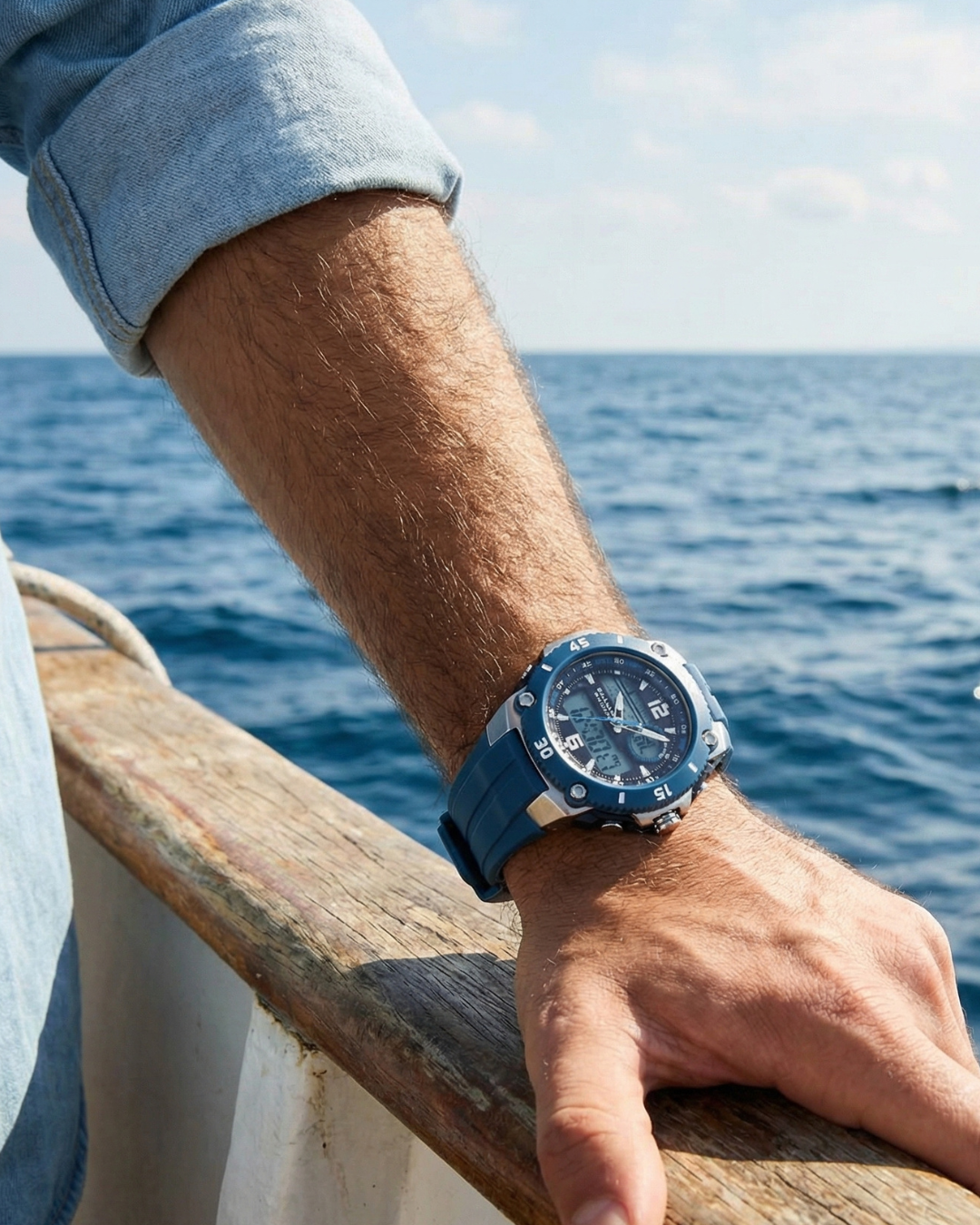 Maverick Blue Analogue Digital Watch