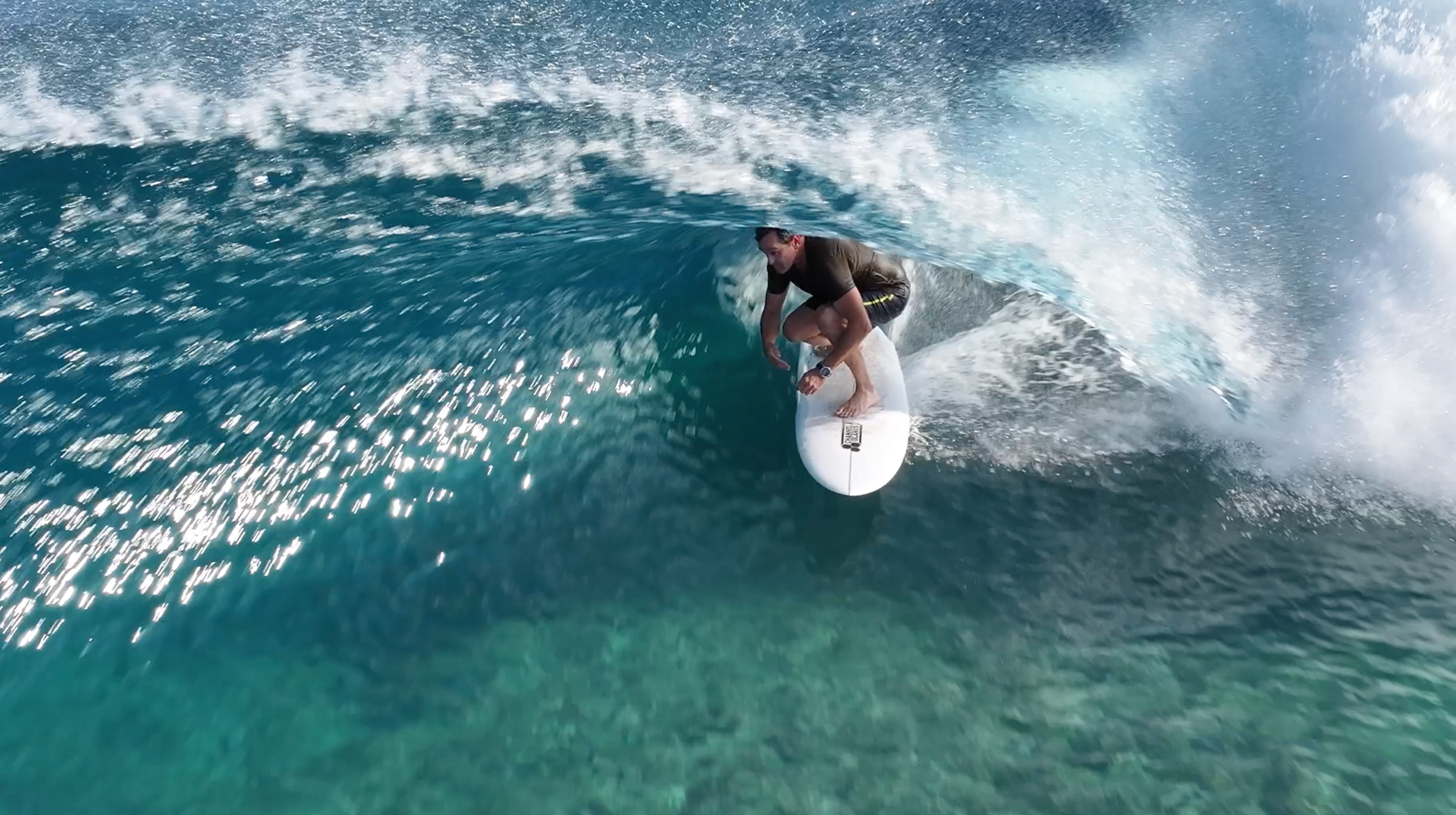 Lansdowne Multifunction Analogue Watch – Gold Case, Black Dial & Black Silicone Strap