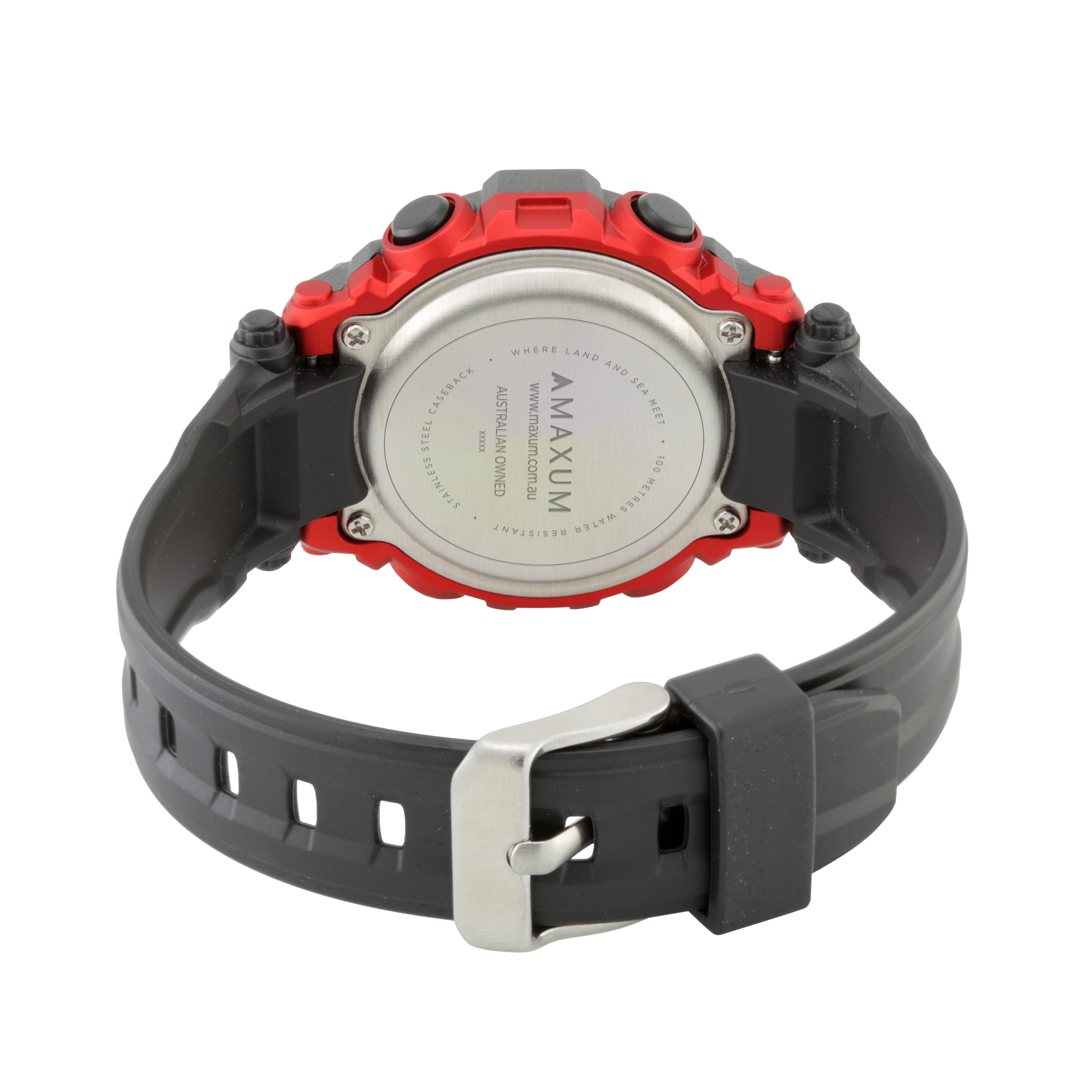 Surfari Black and Red Digital Watch