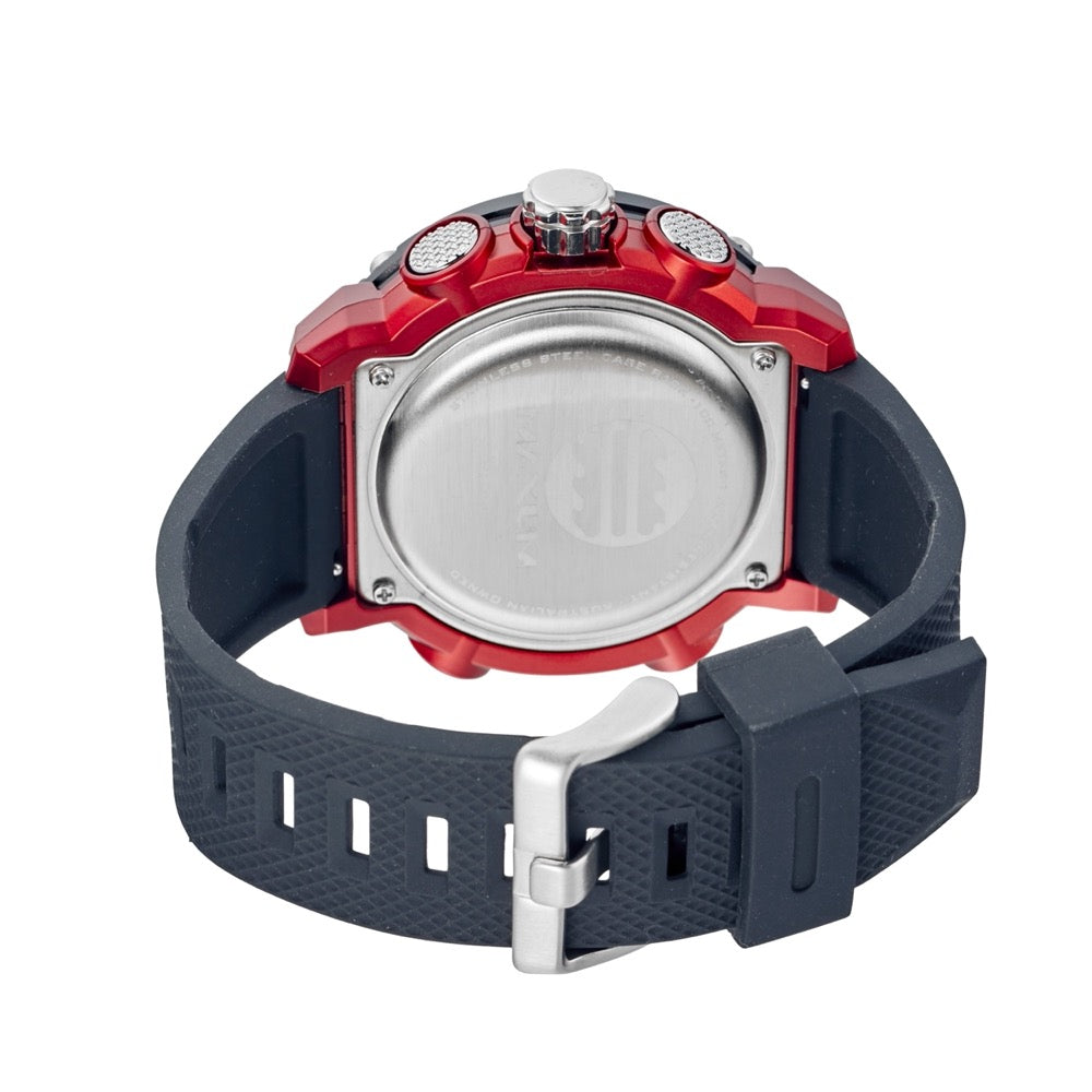 Conquest Black and Red Analogue Digital Watch