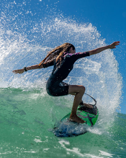 Raglan Digital Square Unisex Tide Watch – Black Case, Black Dial & Green Silicone Strap