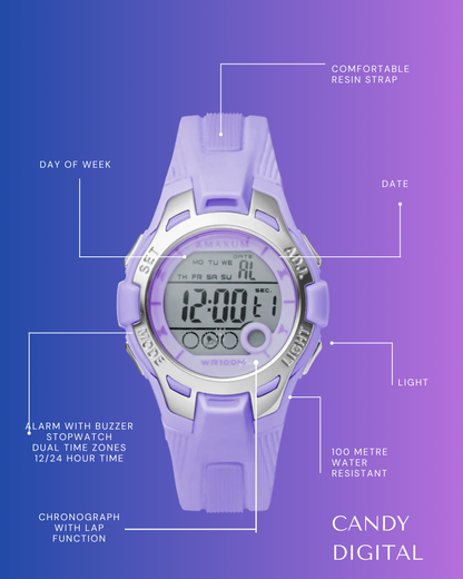 Candy Purple Digital Watch