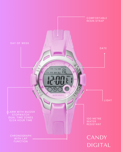 Candy Pink Digital Watch