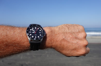 Prince Analogue Date Watch – Black Dial, Silver-Tone Case & Bracelet