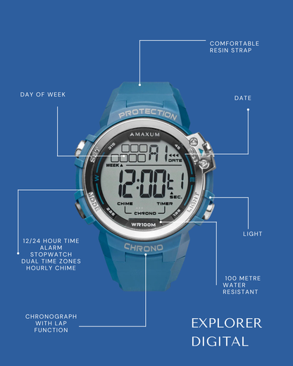 Explorer Blue Digital Watch