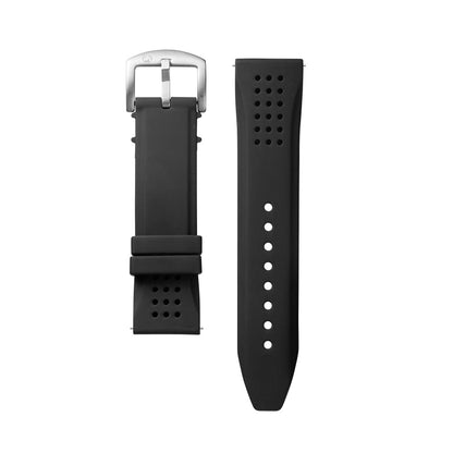 Lansdowne Silver Set - Includes Silver Multifunction Analogue Watch and Black Silicone Strap