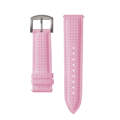 Raglan Digital Square Unisex Tide Watch– Gun Metal Case, Black Dial & Pink Silicone Strap