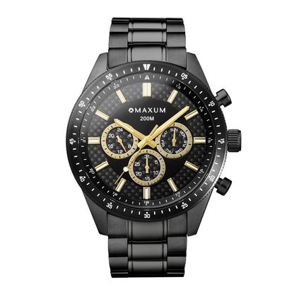 Lansdowne Multifunction Analogue Watch – Black Case, Black Dial & Black Bracelet