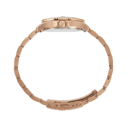Liberty Ladies Analogue Date Watch – Rose Gold Case, Black Dial & Rose Gold Bracelet