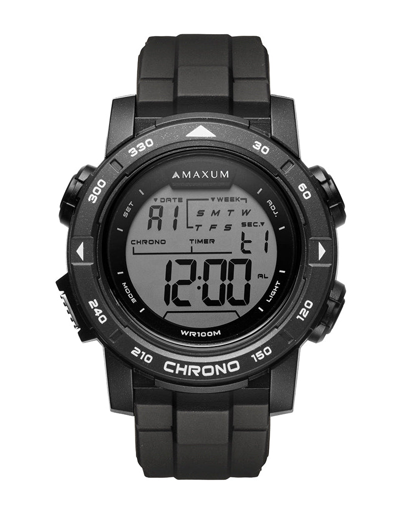 Maxum Basalt Black Digital Watch