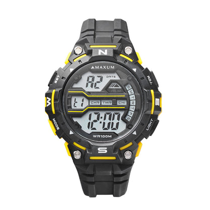 Pioneer Black and Yellow Digital Watch