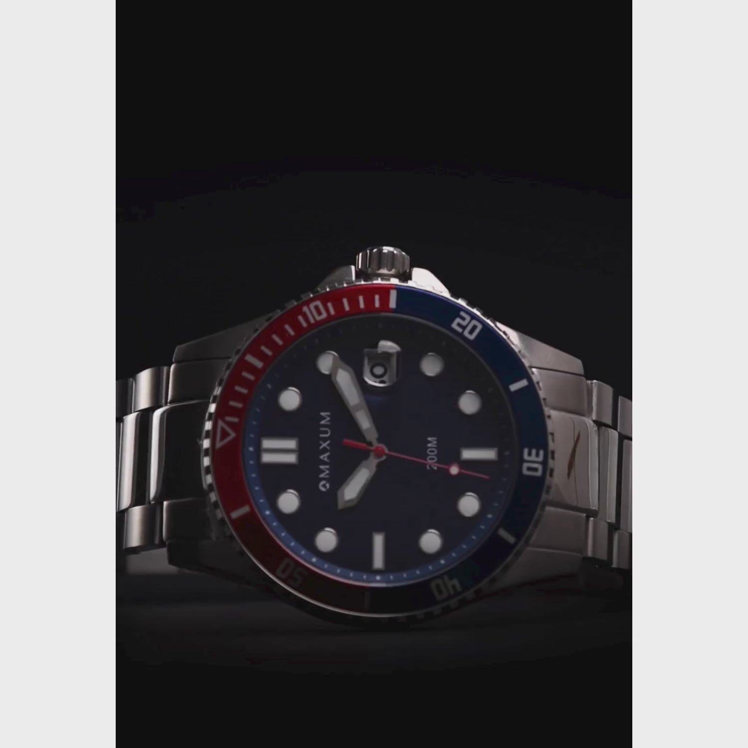 Prince Silver Set- includes Silver Bracelet Watch and Blue Silicone Strap