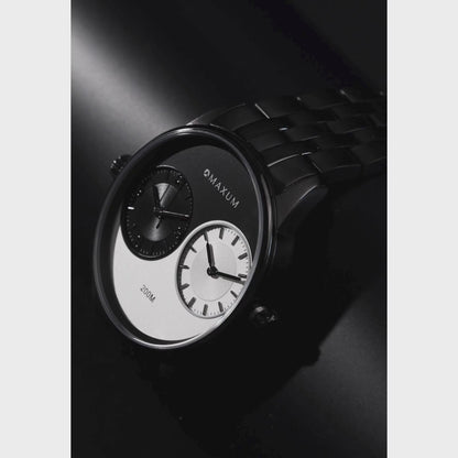 Maxum x Taylor Steele – Yinyang Dial, Black Case & Black Bracelet Watch