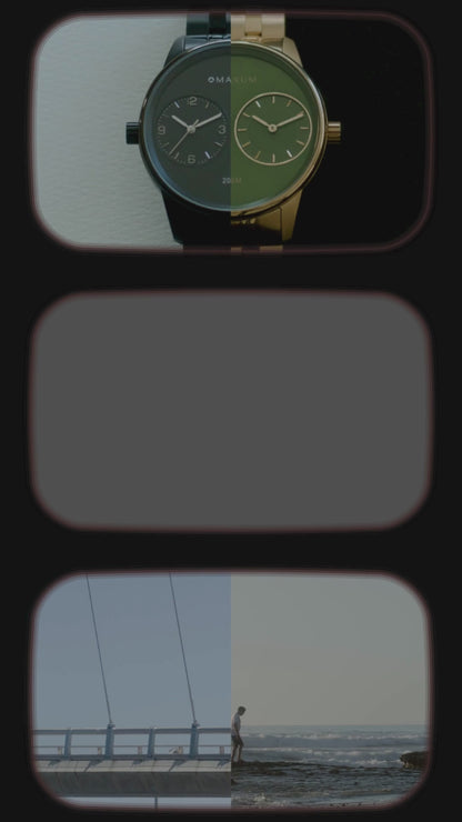 Maxum x Taylor Steele – Black Dial, Black Case & Black Leather Band Watch